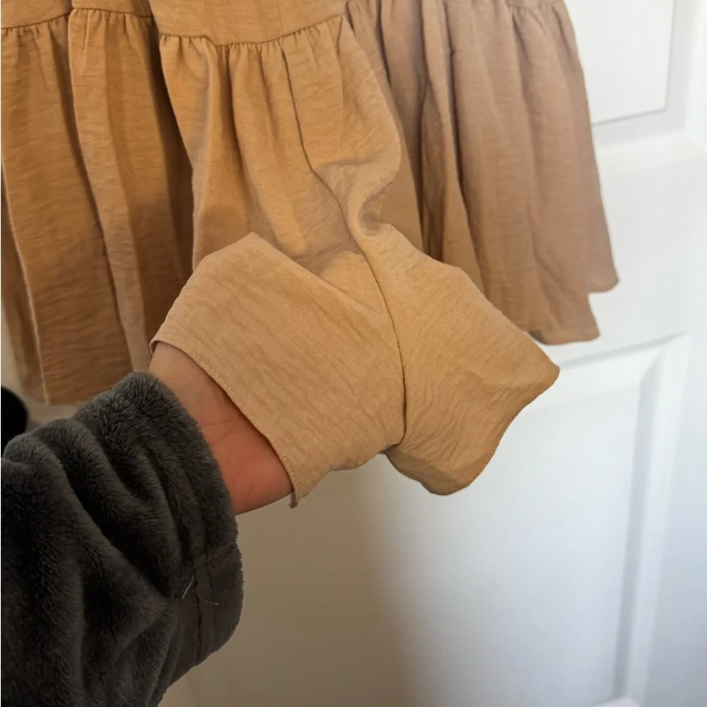 50 ASOS Tan Button-Front Sleeveless Romper - Picture 7 of 7